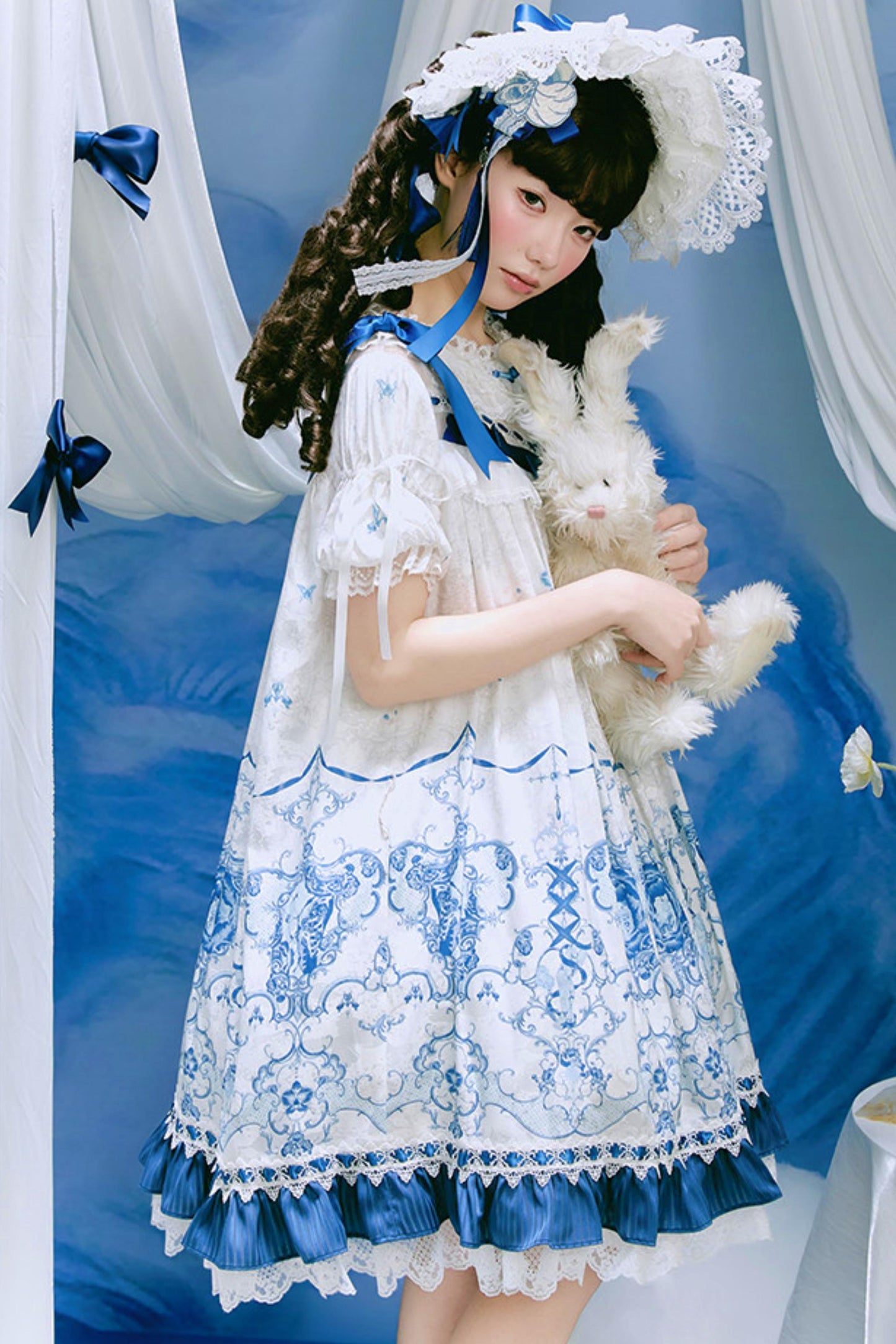 Blue and White Porcelain Lolita Dress