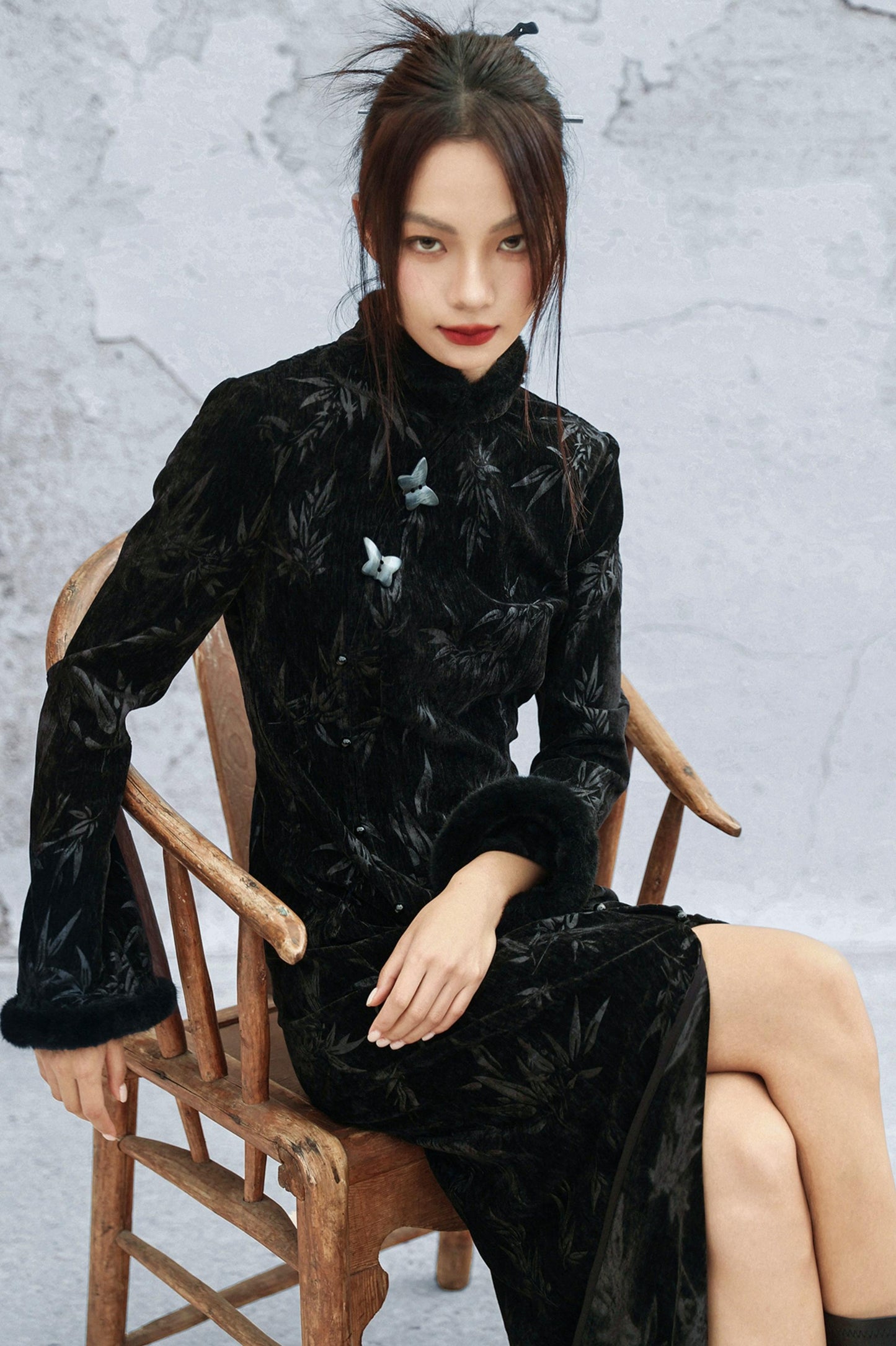 バンブーリーフチョンシャムドレス