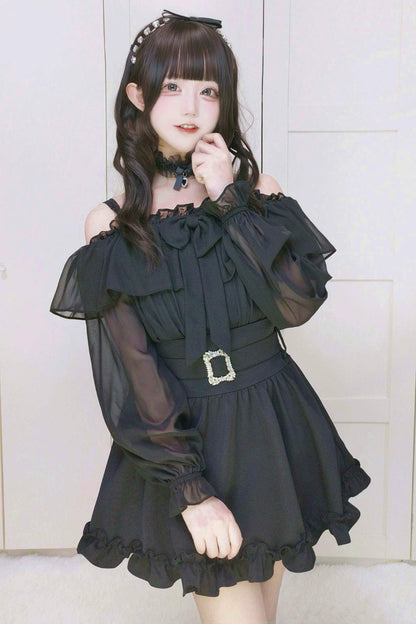 Angel Ruffle Chiffon Top
