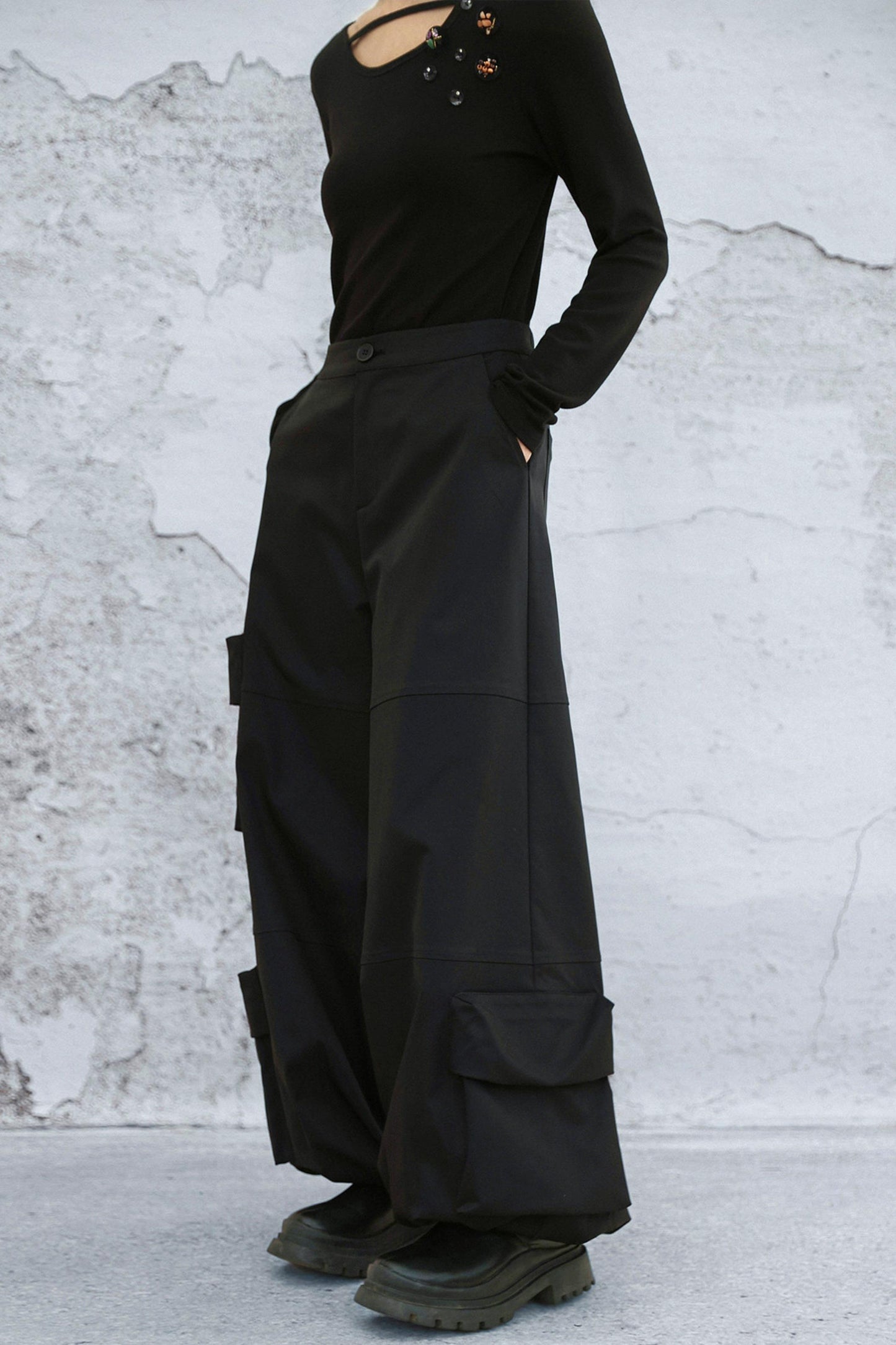 ユニセックスマルチポケットカーゴパンツ