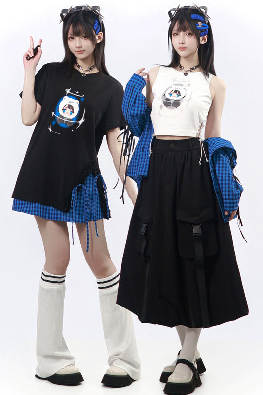 Night Sky Blue Subculture Jirai Kei Set
