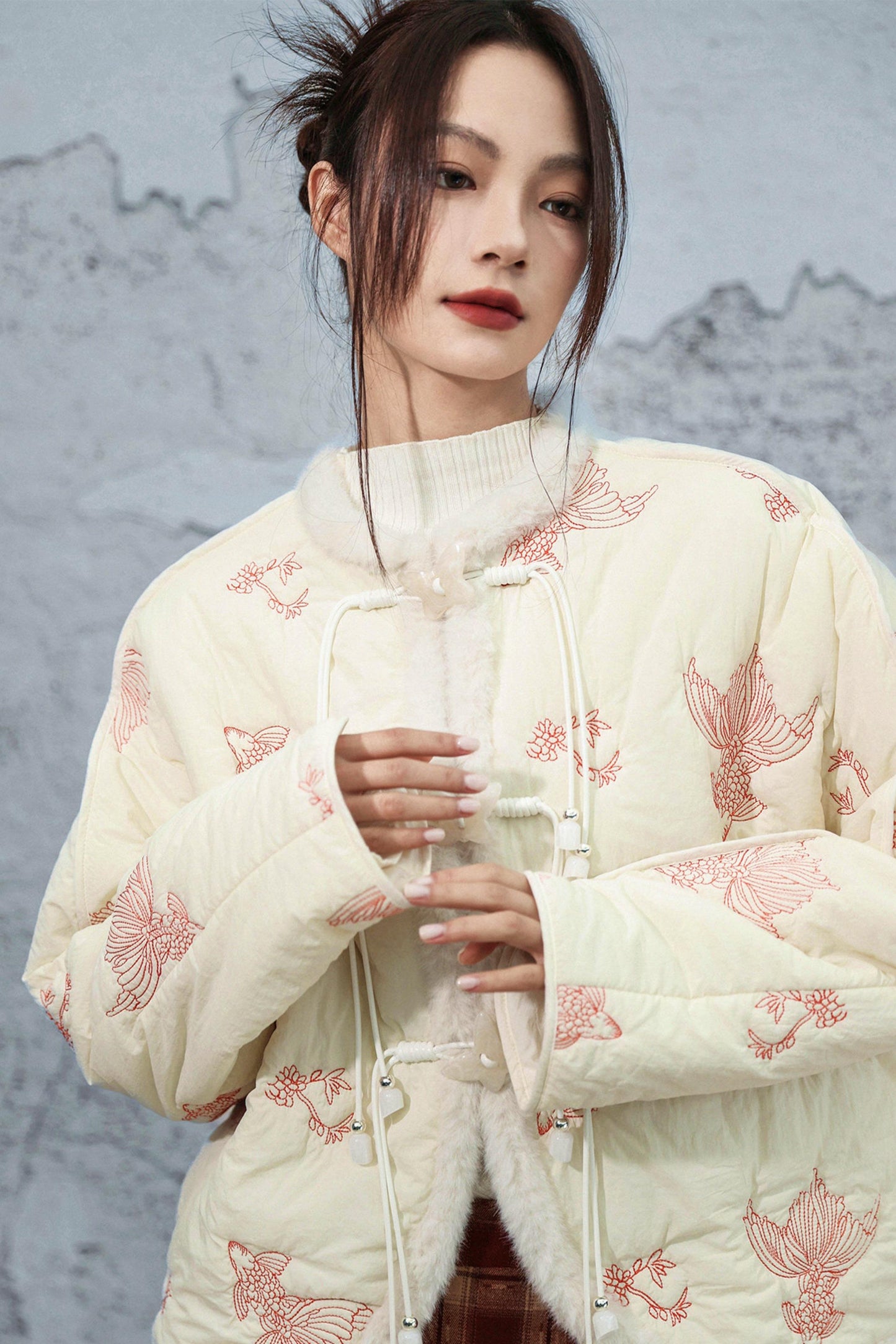 Coy Embroidered Cotton Jacket