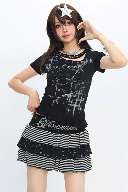Y2K Sparkle Logo T-Shirt