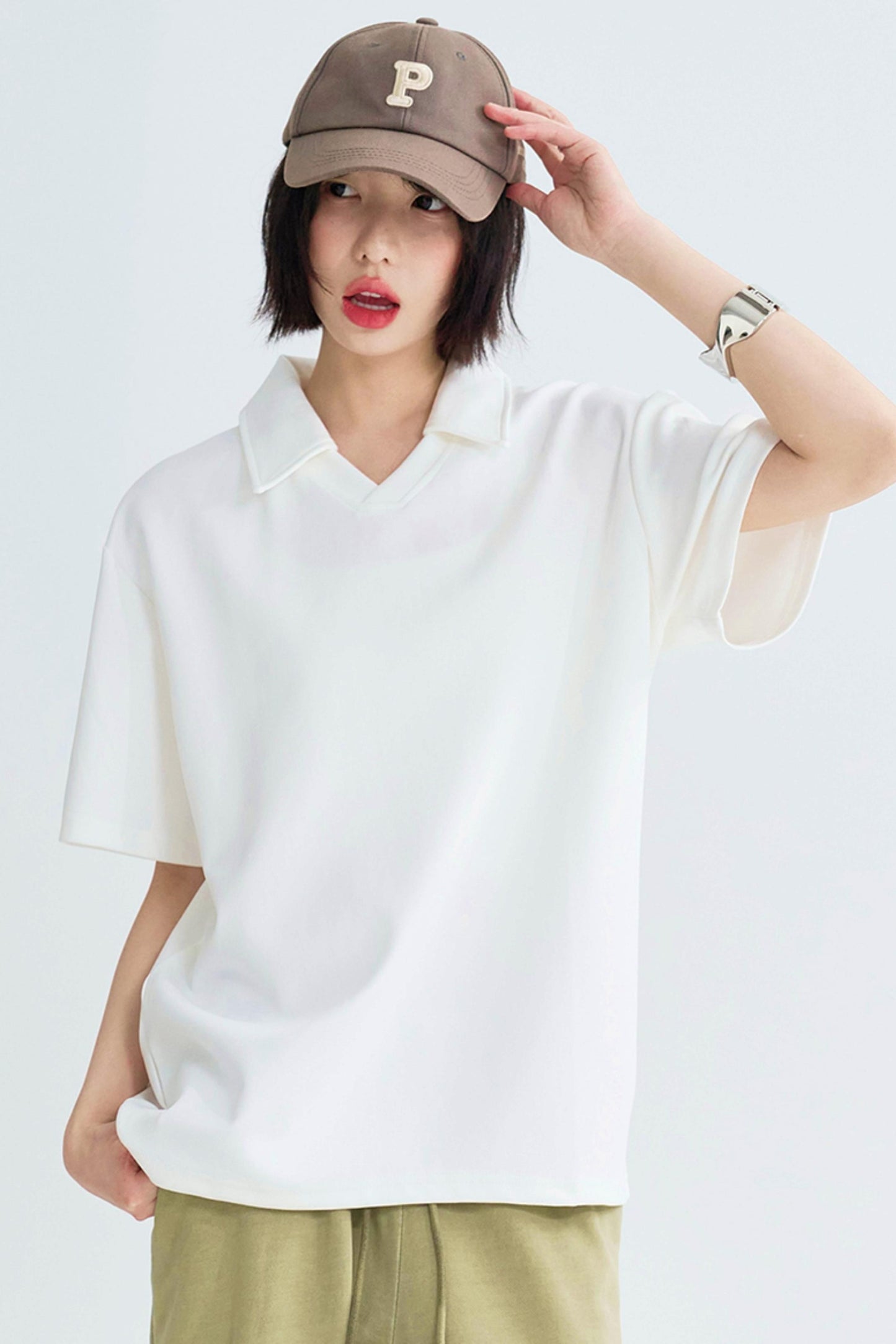 Detachable color solid tee shirt