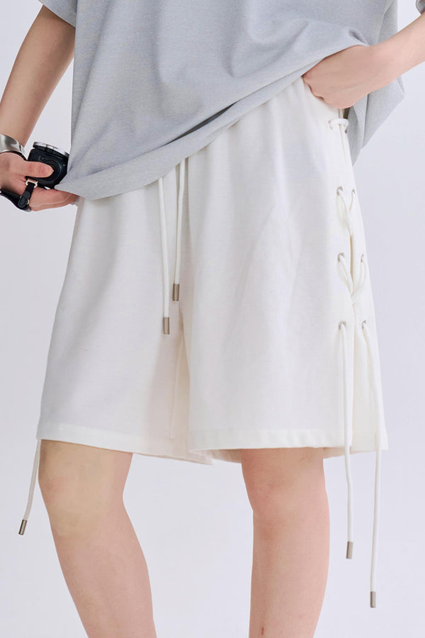 クロップドサイドタイカジュアルパンツ