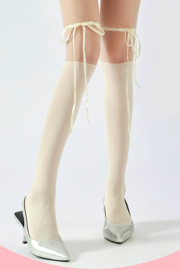 Sweet Ribbon Lace Tights