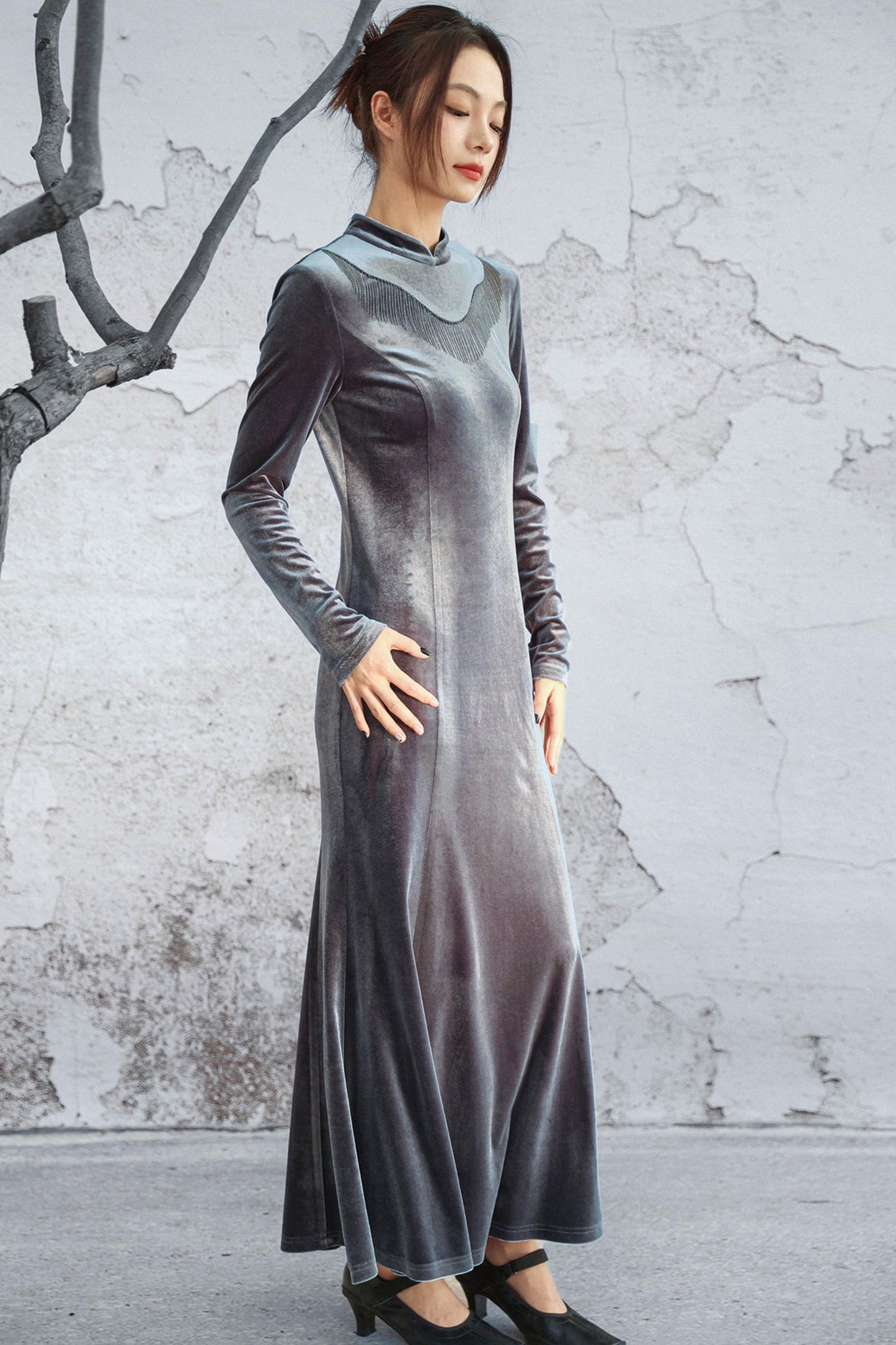 Eternal Night Velvet Dress