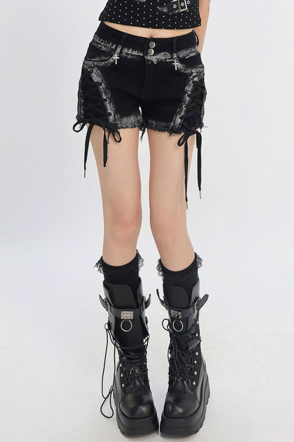 Decadent Cross Charm Denim Pants