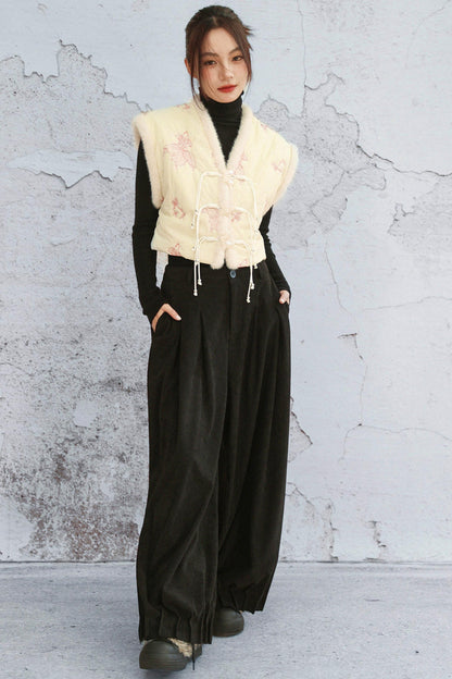 Coy Embroidered Winter Vest