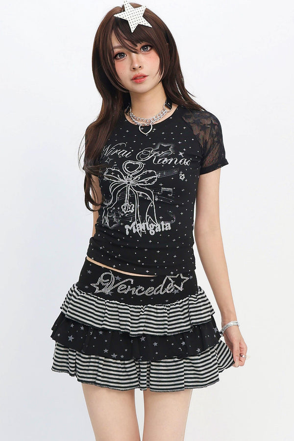 Star Ribbon Y2K Top