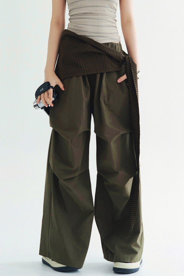 Pantalones elegantes anchos plisados