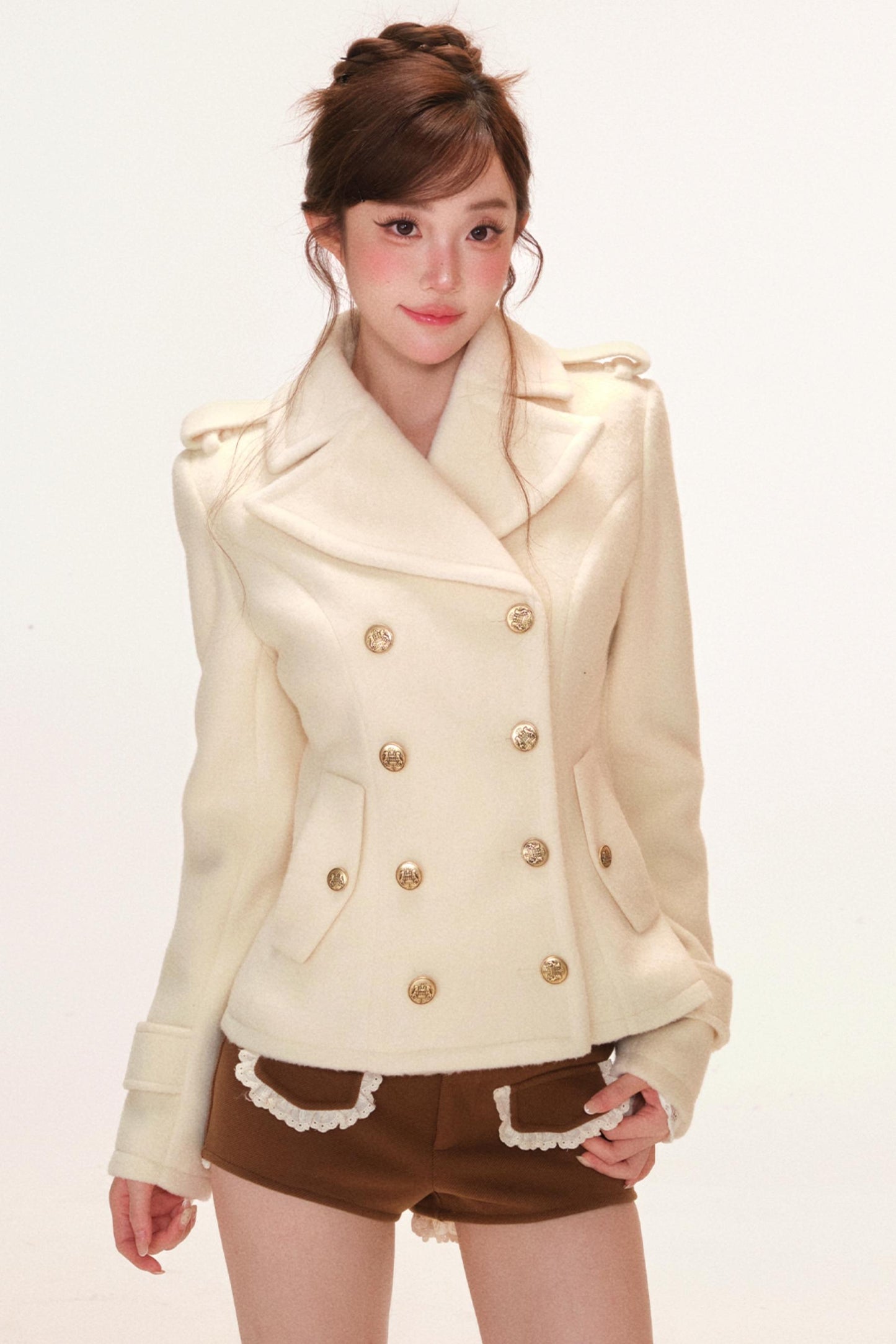 Velvet Chanson Woolen Coat Set