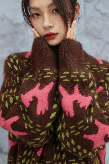 Colorblocked Alpacaswetter