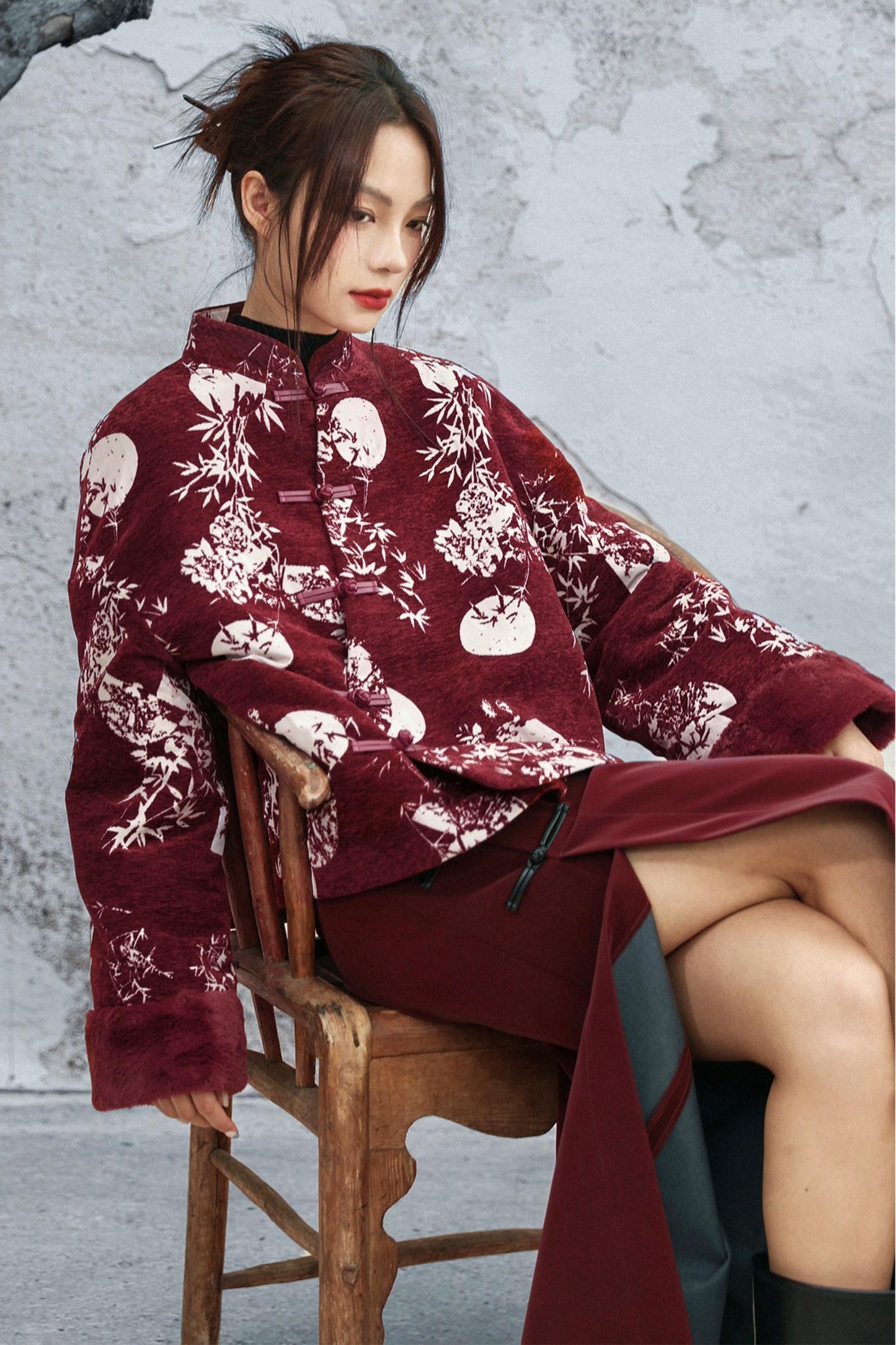 シニールバンブーリーフコート