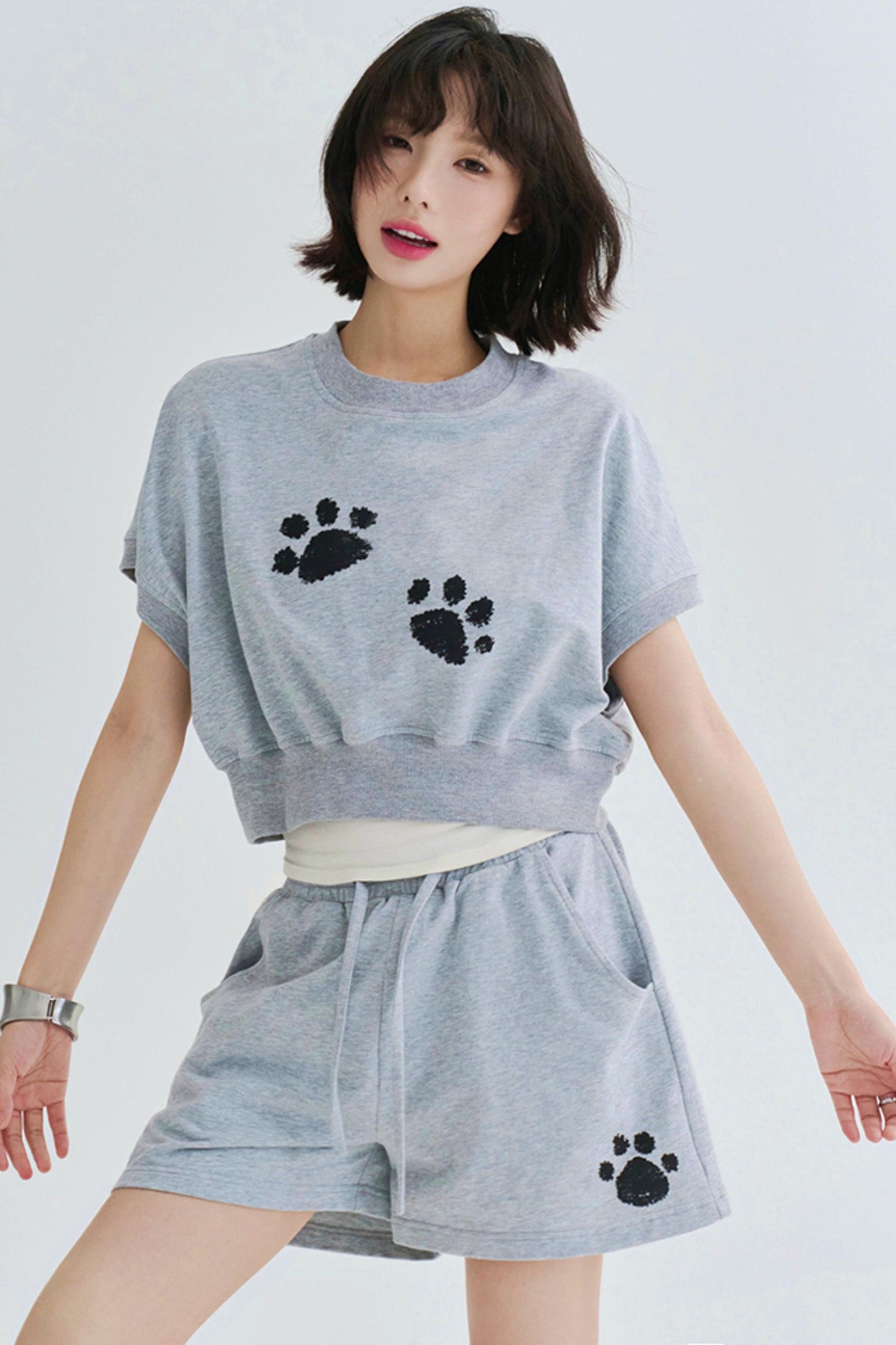 Gravity Mark Crop Top + Shorts