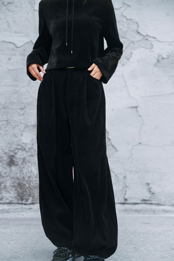 コーデュロイランタンパンツ
