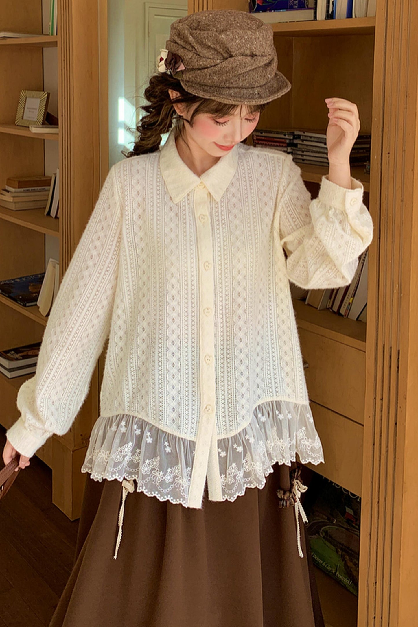 Mori Lace Patchwork Blouse
