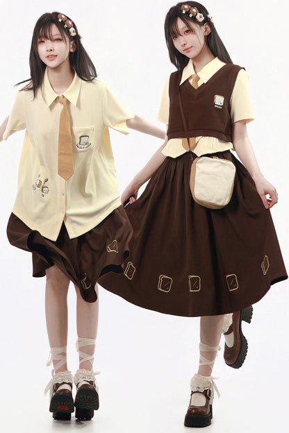 Ensemble uniforme thé au lait