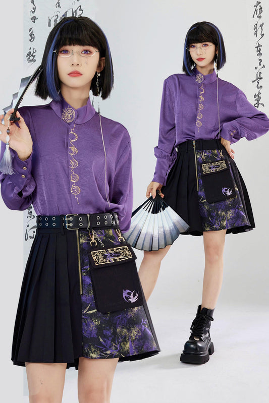 Blusa + gonna wa-gothic ispirate alle fasi lunari