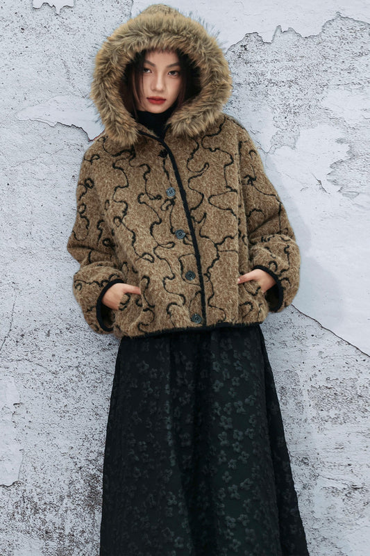 ダークモードファーフードコート