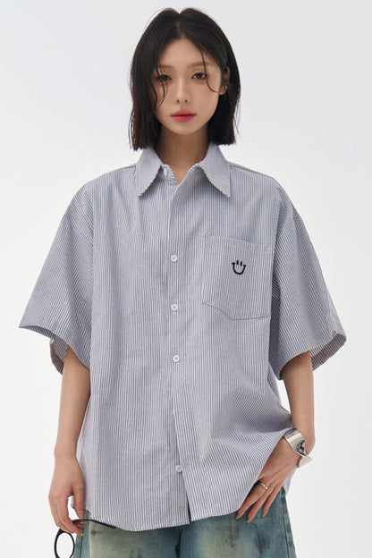 Mode Loose Striped Shirt
