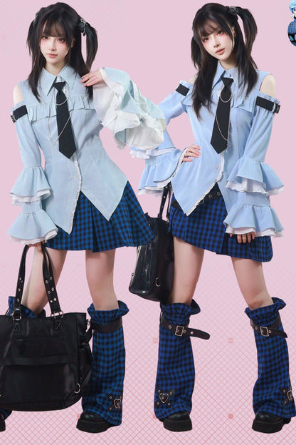 Moonblue-Schul-Lagenhemd