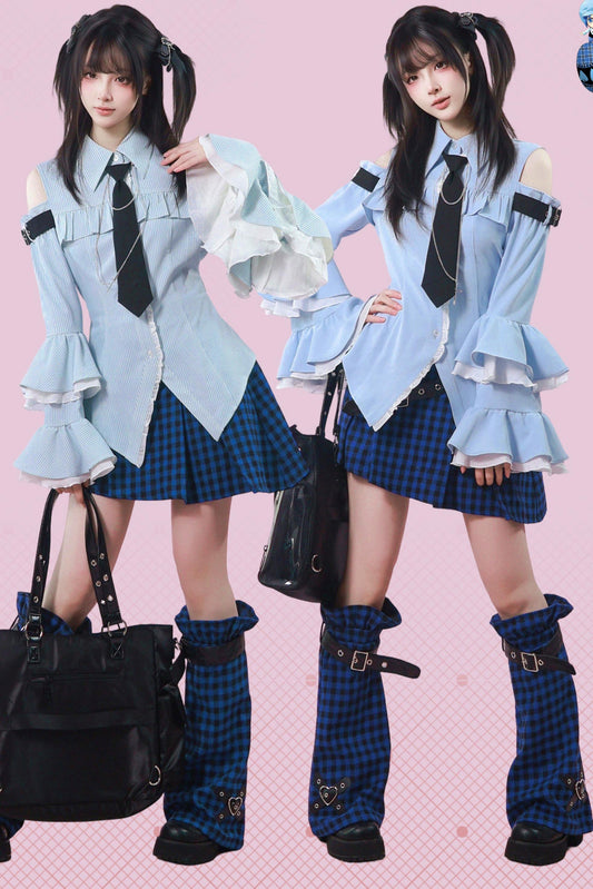 Moon Blue Academy Layered Shirt