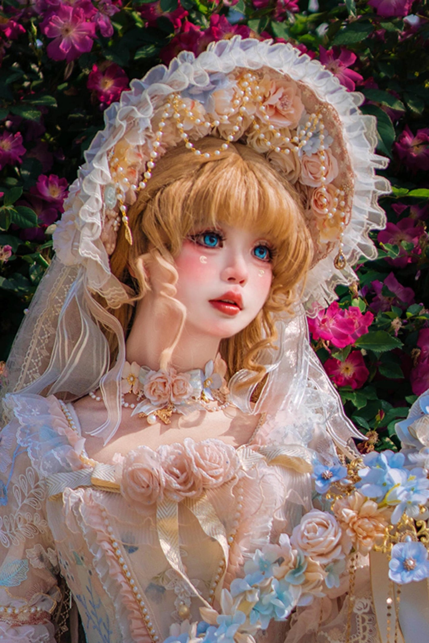 Floral Bridal Handmade Headdress Accessory Setup