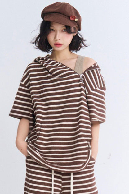 airy loose-fitting hooded tea