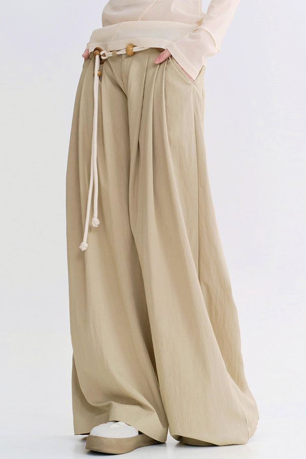 ハイウエストモップスタイルパンツ