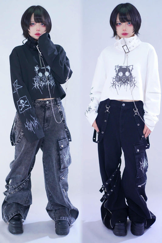 ハイネッククロップドトップス