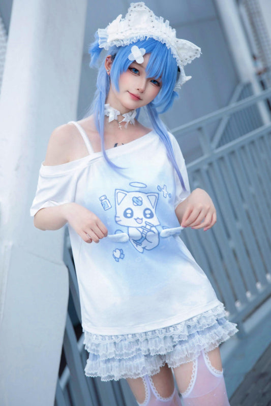 [Angel Subculture] Angel Nurse Cat T-Shirt