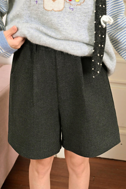 Sheep Wool Wide Leg Pants