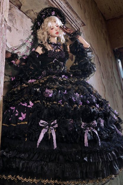 Abito lolita da principessa Farfalla di mezzanotte