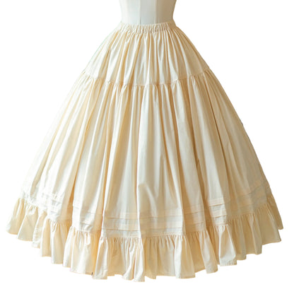 Length-Adjustable ♡ Cotton Ruffle Petticoat