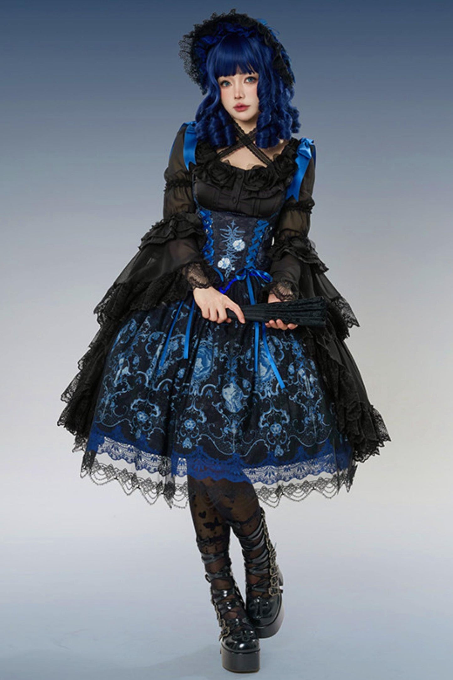 Blue and White Porcelain Lolita Dress