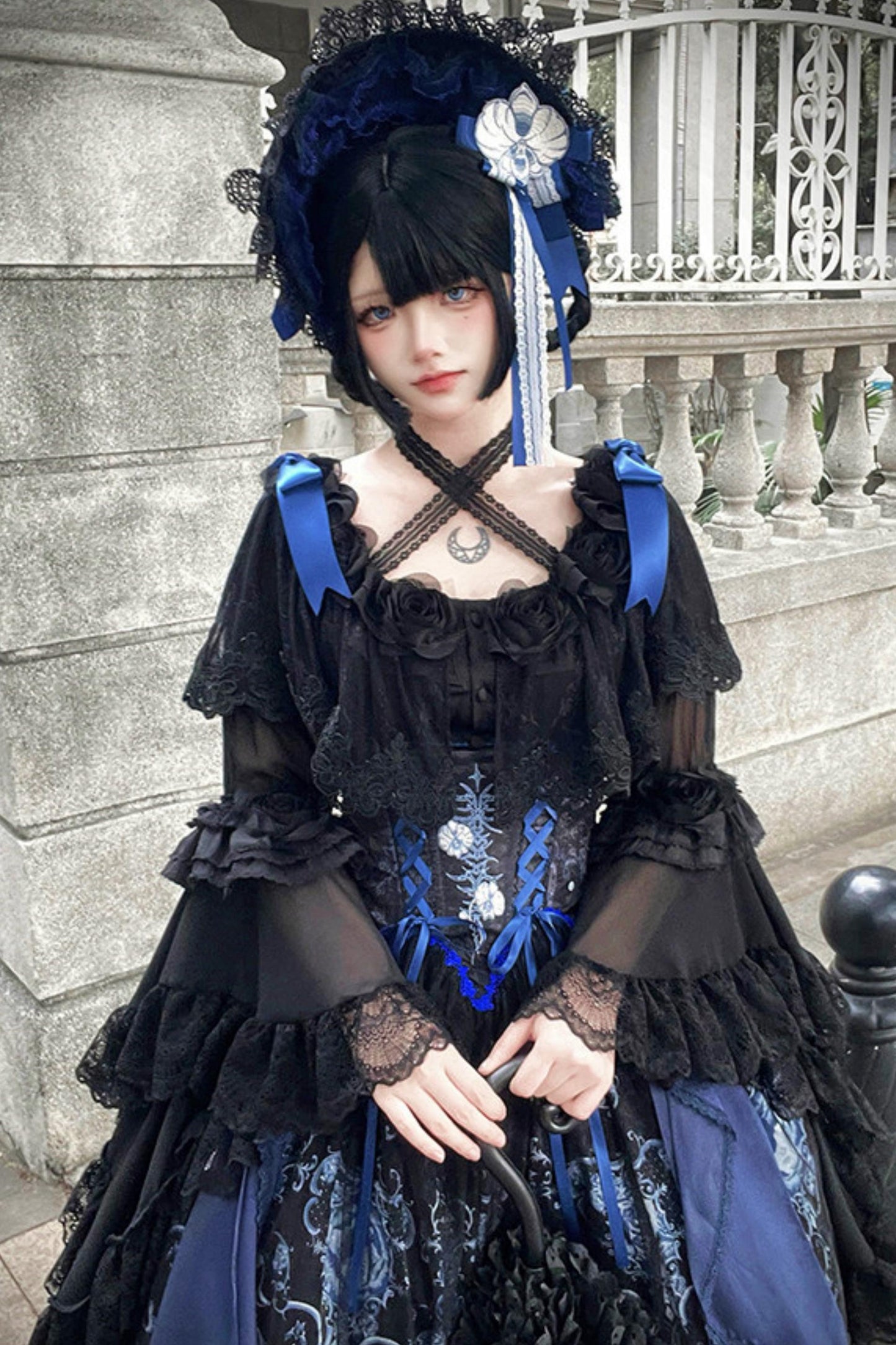 Blue and White Porcelain Lolita Dress