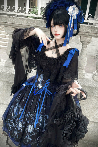 Blue and White Porcelain Lolita Dress