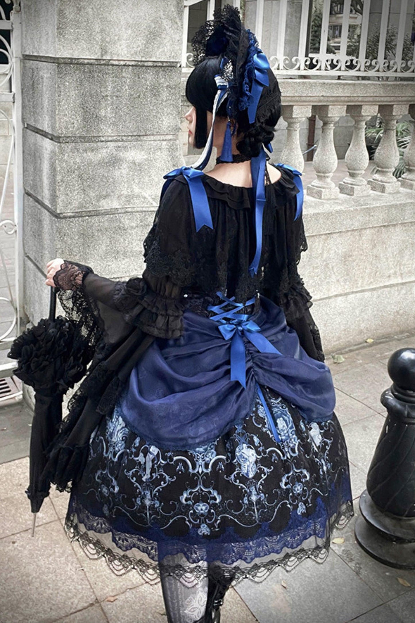 Blue and White Porcelain Lolita Dress