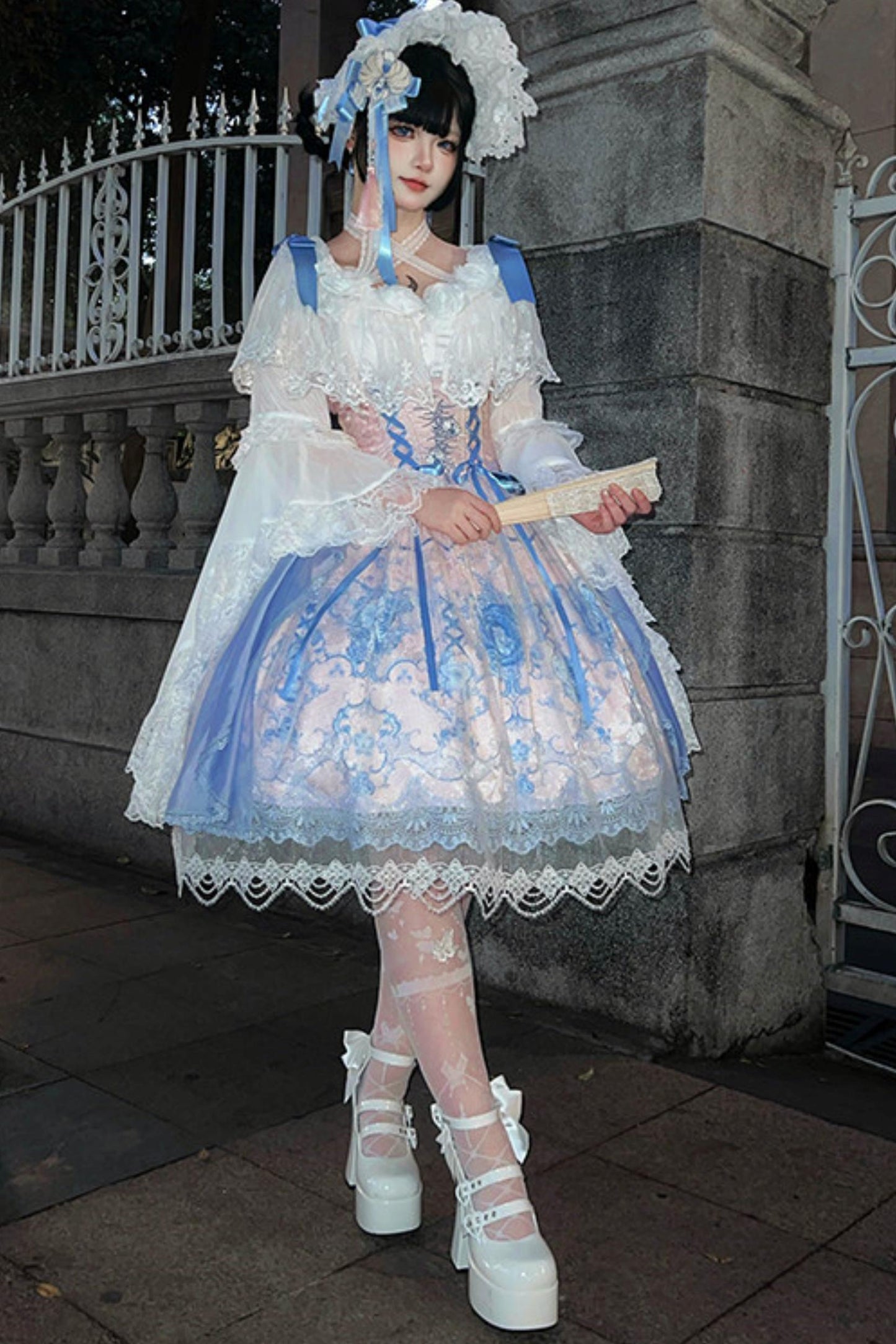 Blue and White Porcelain Lolita Dress