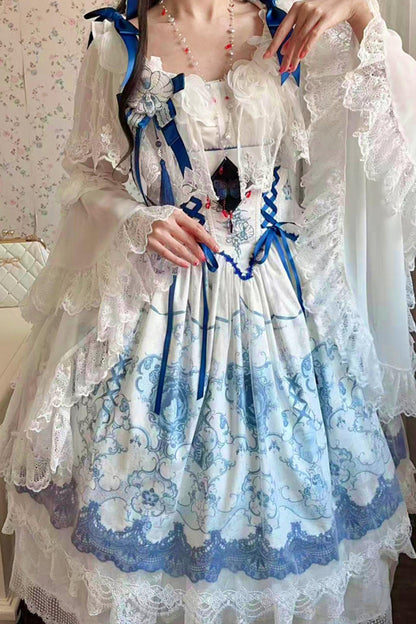Blue and White Porcelain Lolita Dress