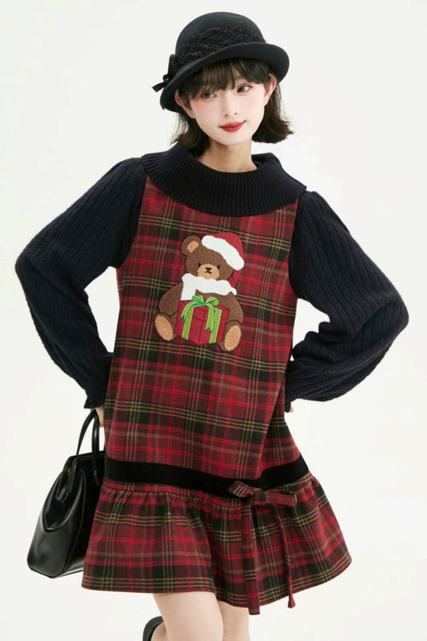 ヴィンテージレッドチェックドレス