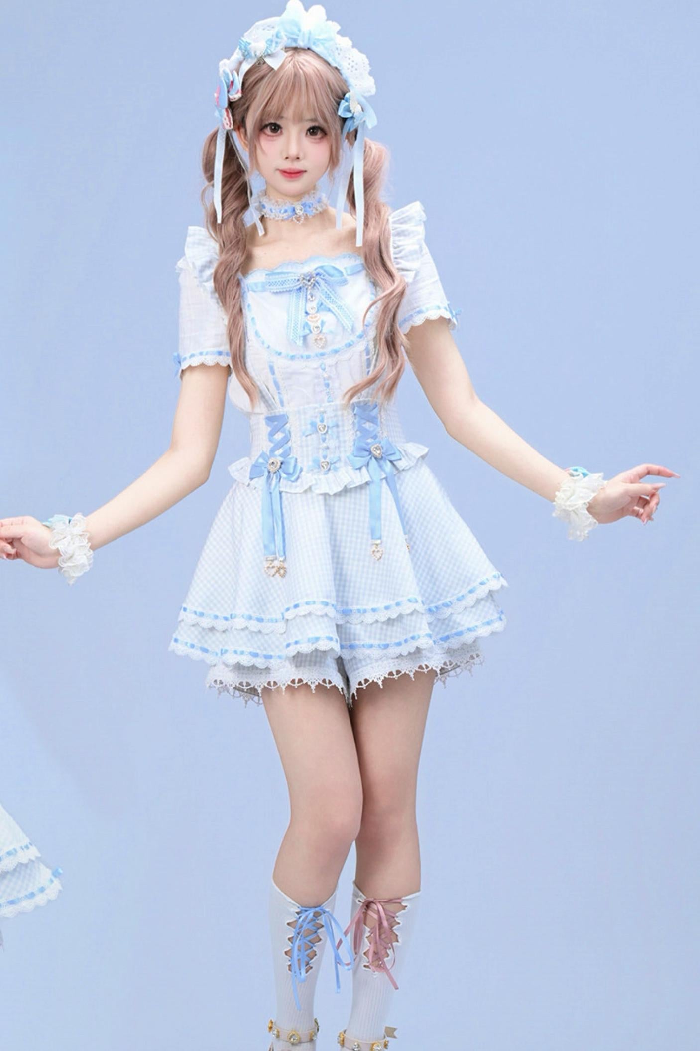 [Pre-order Item] Doll Girly Ryousangata Top + Skirt