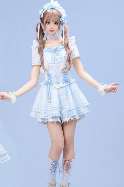 [Pre-order Item] Doll Girly Ryousangata Top + Skirt
