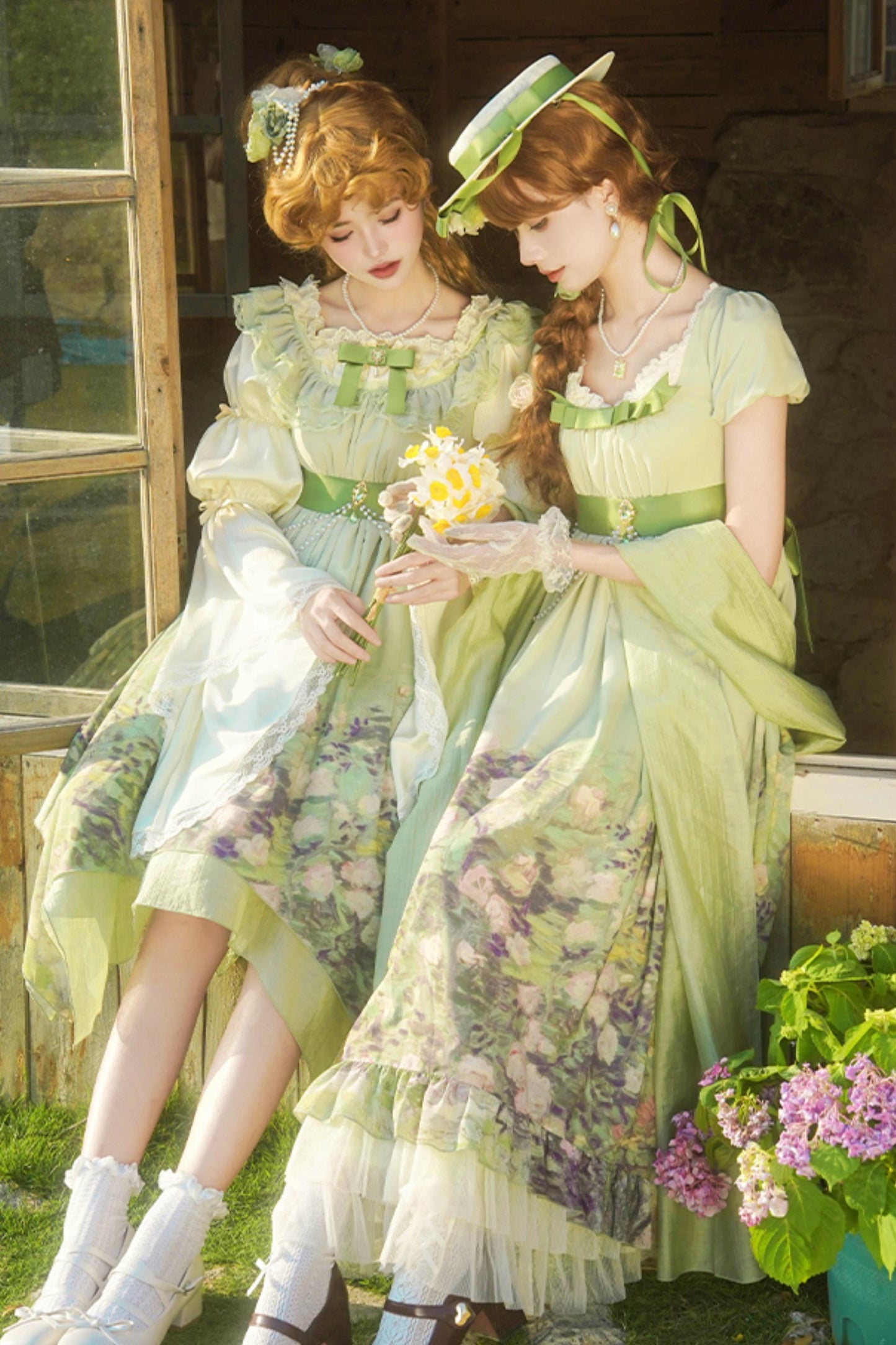 クラシックシフォンローズドレスセットアップ