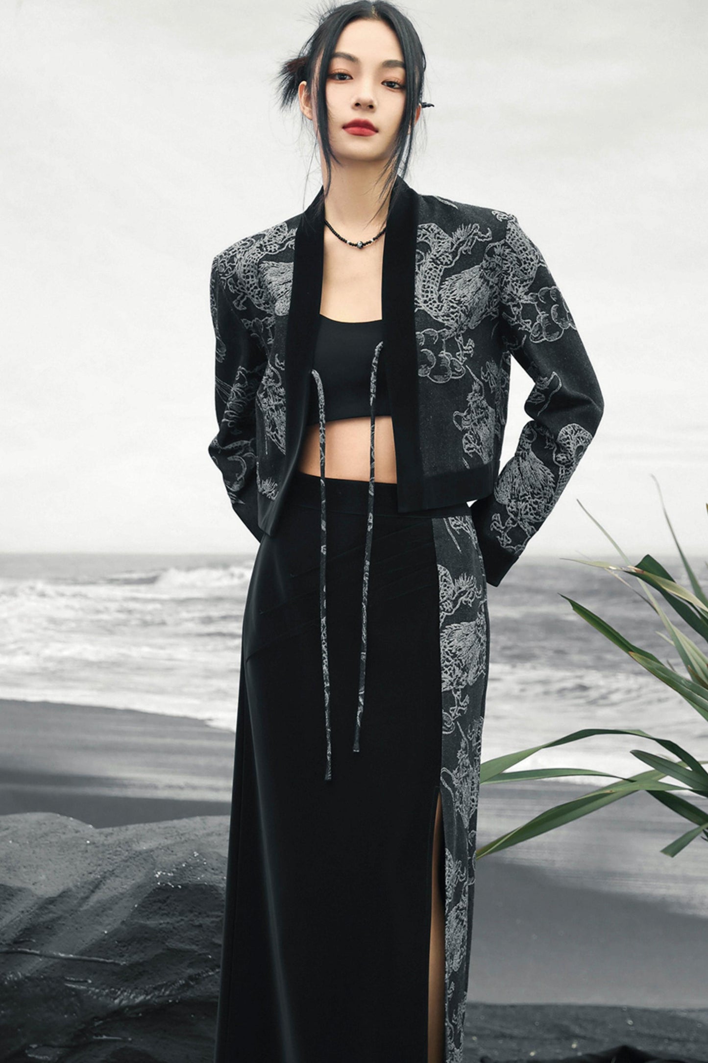 ドラゴンジャカードデニムジャケット