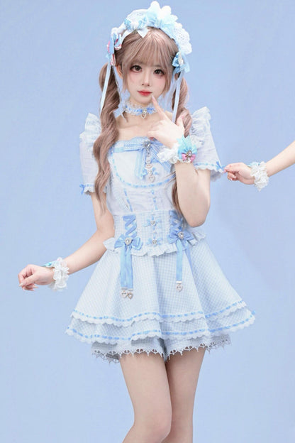 [Pre-order Item] Doll Girly Ryousangata Top + Skirt