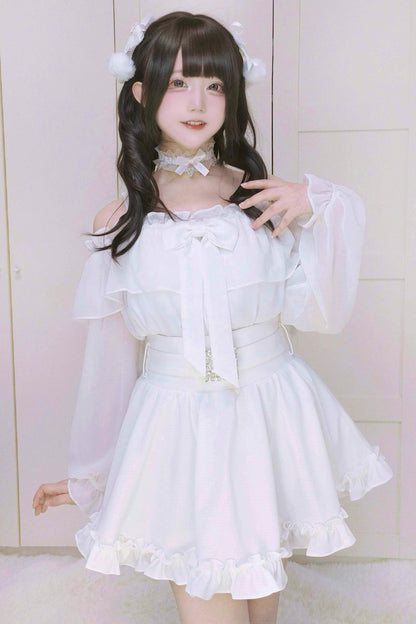 Angel Ruffle Chiffon Top