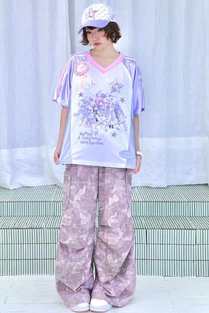 Pantalon large camouflage ange