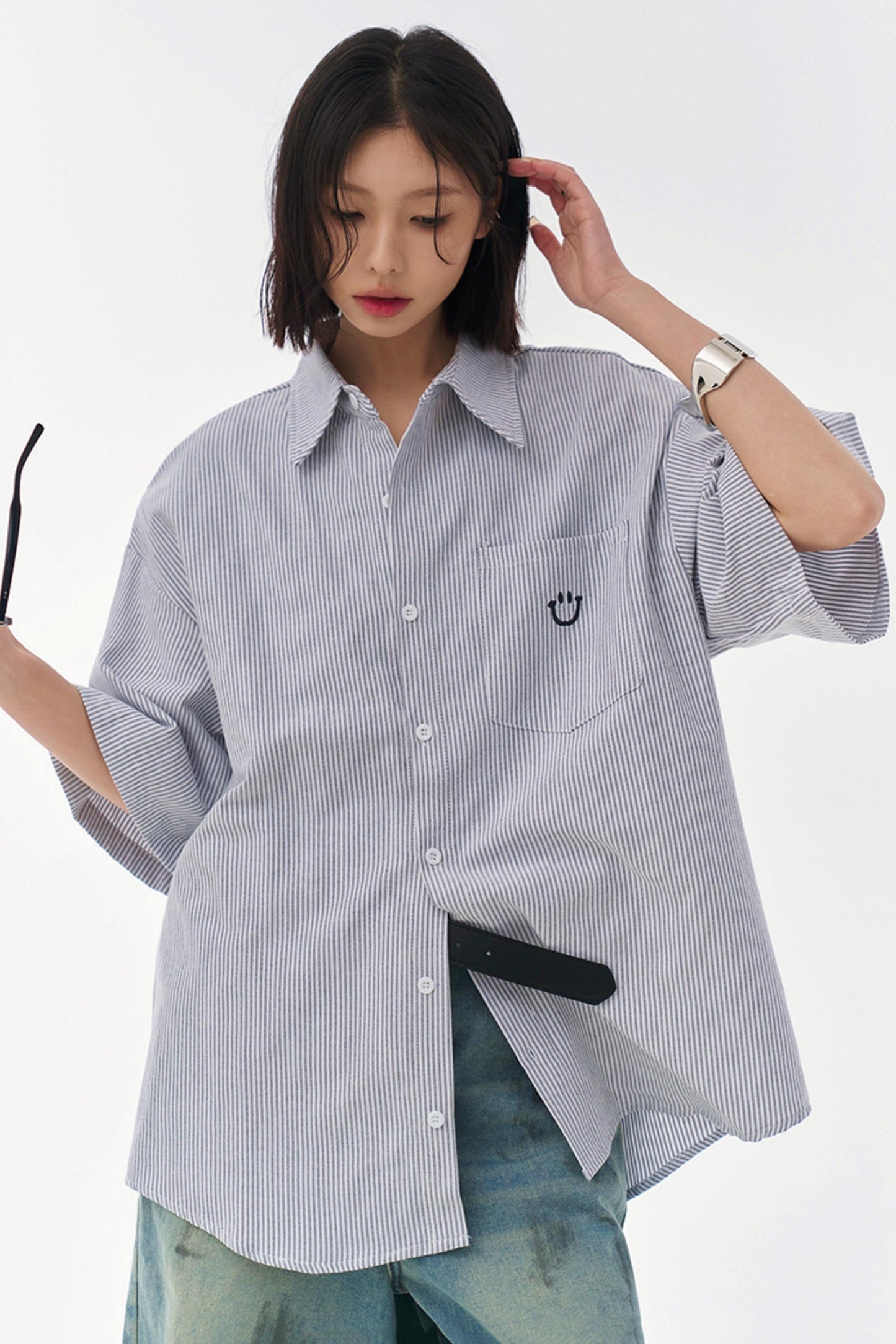 Mode Loose Striped Shirt